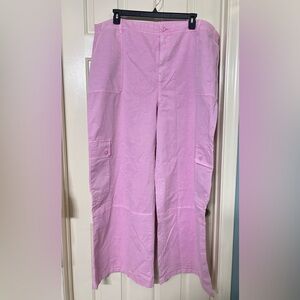 BP cargo pants wide legs size 24 pink